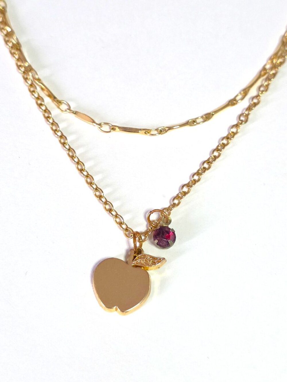 Disney gold-tone Snow White apple necklace